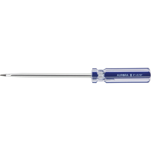 Tournevis &agrave; fente bleu transparent avec bandes, Tige de 5/16", Ronde, Prise en Plastique Distribution Élite MP