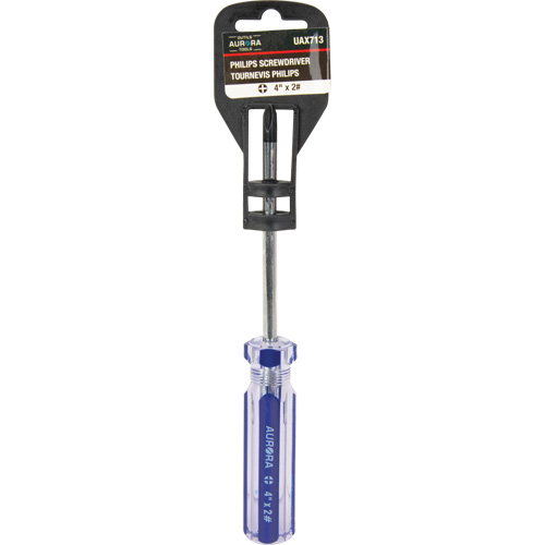 Blue Transparent Striped Philips Screwdriver, #2, Plastic Handle Distribution Élite MP