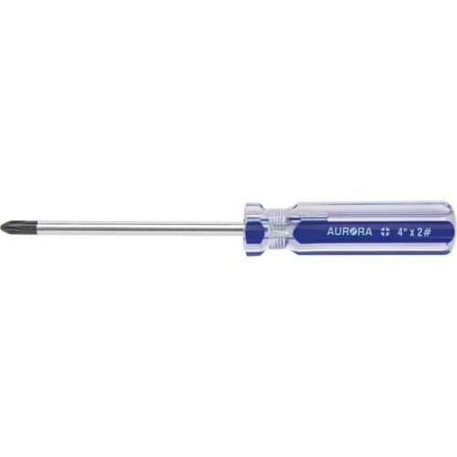 Blue Transparent Striped Philips Screwdriver, #2, Plastic Handle Distribution Élite MP