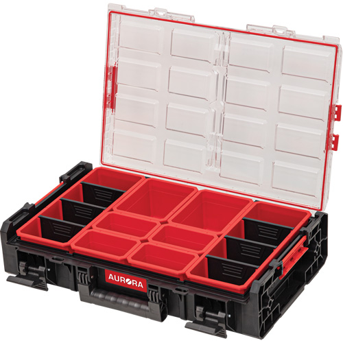 Arx&reg; X-Large Organizer with Short Bins, 23" x 15-1/5" x 5", Black Distribution Élite MP