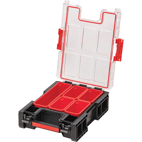 Arx&reg; Medium Tall Organizer with Bins, 10-2/5" x 14-3/10" x 4-1/5", Black Distribution Élite MP