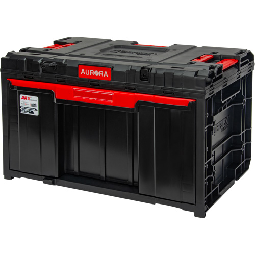 Boîte &agrave; outils Arx avec un tiroir, 11-1/5'' la x 18-3/10" p x 9-1/10" h, Noir/Rouge Distribution Élite MP