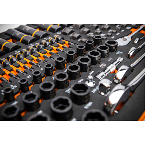 Jeu d'outils pour m&eacute;canicien Bolt Biter dans un plateau de rangement en mousse 97 mcx Distribution Élite MP