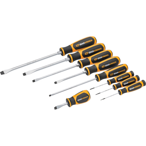 Slotted Dual Material Screwdriver Set in Foam Storage Tray, 9 Pcs. Distribution Élite MP