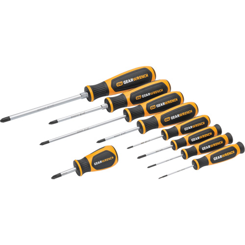 Phillips&reg; Dual Material Screwdriver Set in Foam Storage Tray, 9 Pcs. Distribution Élite MP