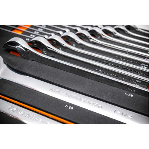 12-Point Long Pattern Combination SAE Wrench Set in Foam Storage Tray, Open-Ended, 19 Pieces, Imperial Distribution Élite MP