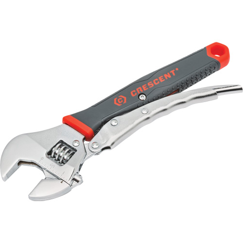 Locking Adjustable Dual Material Wrench, 10" L, 2-18/25" Max Width, Chrome/Polished Distribution Élite MP