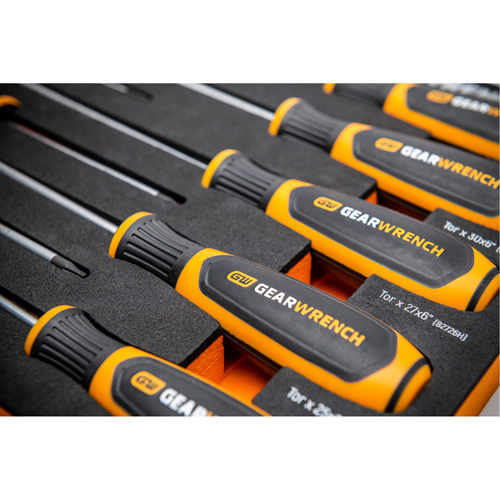 Torx&reg; Dual Material Screwdriver Set in Foam Storage Tray, 10 Pcs. Distribution Élite MP