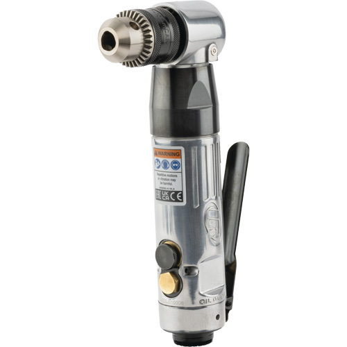 Perceuse pneumatique &agrave; angle, 20,5 pi, cu/min, 1/4" NPT, 98 dBA, 3/8" mandrin, Avec cl&eacute; Distribution Élite MP