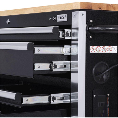 HDRC5212 HD Series Roller Cabinet, 12 Drawers, 51-1/4" W x 21" D x 40-3/10" H, Black Distribution Élite MP
