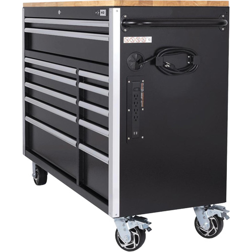 HDRC5212 HD Series Roller Cabinet, 12 Drawers, 51-1/4" W x 21" D x 40-3/10" H, Black Distribution Élite MP