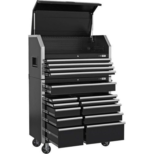 HDCC-4115 HD Series Toolbox Combo, 21-1/2" D x 44-1/5" W x 63-3/10" H, Black Distribution Élite MP