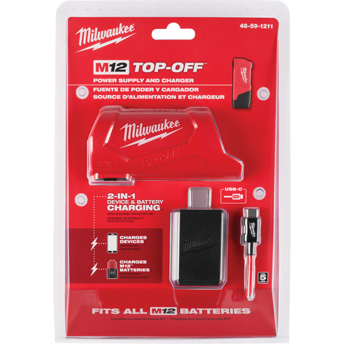 Bloc d'alimentation et chargeur M12 TOP-Off, 12 V, Lithium-ion Distribution Élite MP