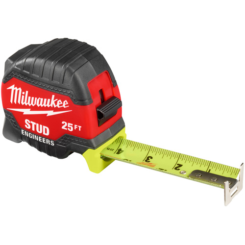 Ruban &agrave; mesurer Stud avec &eacute;chelle pour ing&eacute;nieur, 1-5/16" x 25' Distribution Élite MP