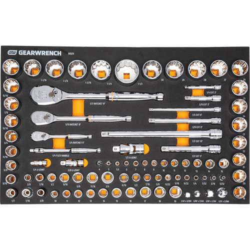 Mechanics Tool Set in Modular Foam Trays with Storage Unit, 194 Pieces Distribution Élite MP