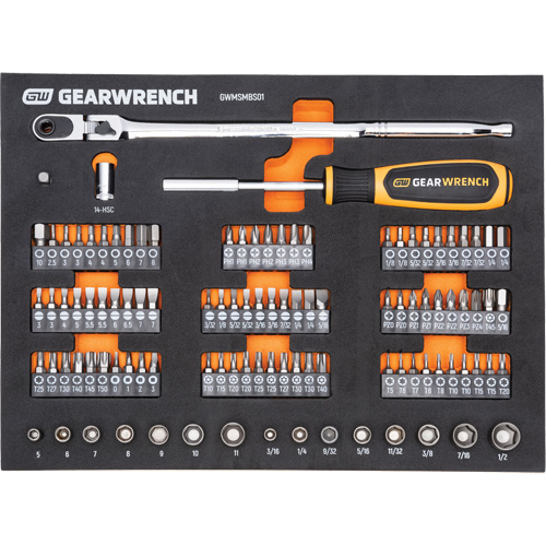 Mechanics Tool Set in Modular Foam Trays with Storage Unit, 194 Pieces Distribution Élite MP