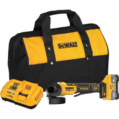MAX* XR&reg; Brushless Cordless Angle Grinder Kit with XR POWERPACK, 4-1/2" - 5" Wheel, 20 V Distribution Élite MP