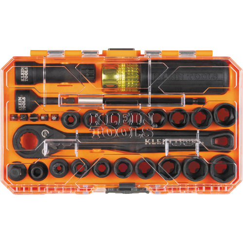 Jeu de douilles &agrave; chocs ouvertes essentielles KNECT, 28 Mcx, Chocs, Prise de 3/8" Distribution Élite MP