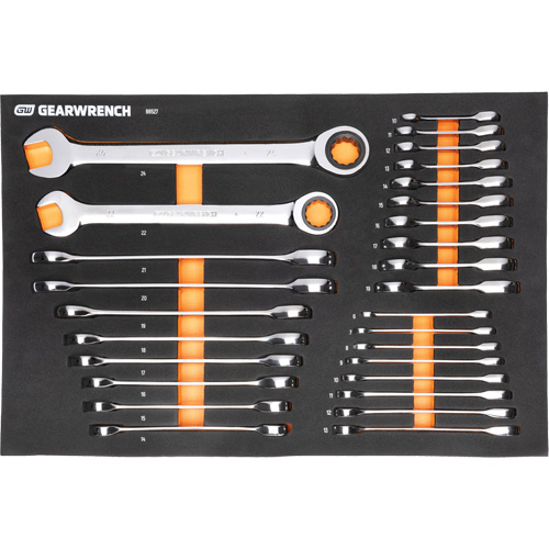 MEGAMOD Metric Mechanics Tool Set in Modular Foam Trays with Rolling Cabinet, 358 Pieces Distribution Élite MP