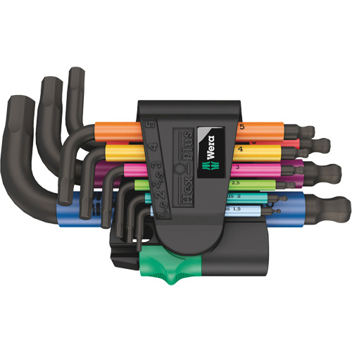 950/9 Hex-Plus Multicolour 2 L-Key Set, 9 Pcs., Metric Distribution Élite MP