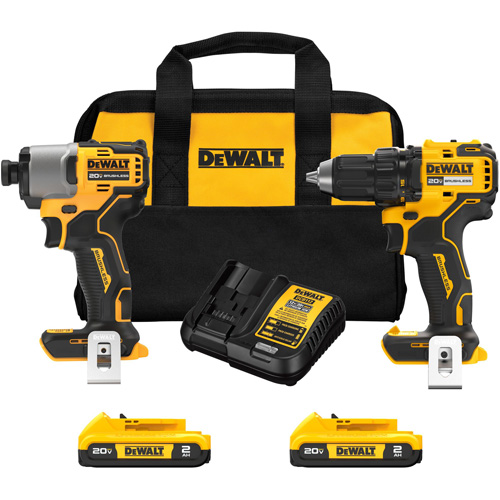 Brushless Cordless Drill/Driver & Impact Driver Combo Kit, Lithium-Ion, 20 V Distribution Élite MP