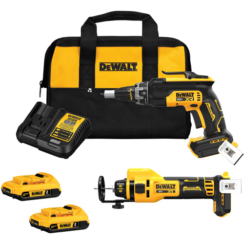 XR&reg; Brushless Drywall Screwgun & Cut-Out Tool Combo Kit, Lithium-Ion, 20 V Distribution Élite MP