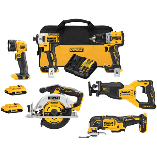 Ensemble six outils sans fil &agrave; moteur sans balai XR , Lithium-ion, 20 V Distribution Élite MP