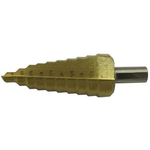 Foret &agrave; 11 &eacute;tages super premi&egrave;re qualit&eacute; JET-KUT, 1/4" - 1-3/8", Incr&eacute;ments de 7/8"/1"/1/4"/1-3/8"/1-1/8"/1-1/4"/13/16"/25/64"/35/64"/11/16"/1-7/32", Acier Distribution Élite MP