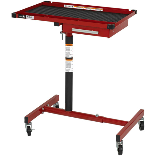 JUHT-220S Adjustable-Height Under-Hood Tool Tray, 1 Drawers, 19-7/8" L x 28-3/4" W x 47-3/4" H, Black/Red Distribution Élite MP