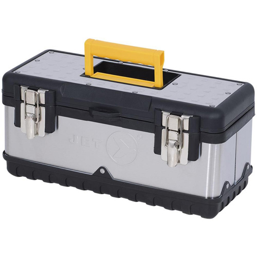 JPSTB-15 Stainless Steel Hand Tool Box, 6-1/4" D x 15" W x 7" H, Black/Silver Distribution Élite MP