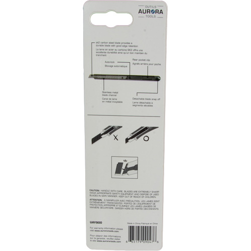 Couteau d'usage g&eacute;n&eacute;ral de 9 mm , Acier inoxydable, Prise en Plastique Distribution Élite MP