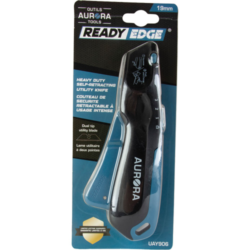 Retractable Safety Knife , Stainless Steel, Heavy-Duty, Plastic/Aluminum Handle Distribution Élite MP