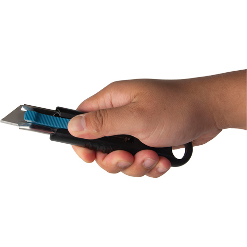 Standard-Duty Retractable Safety Knife, Stainless Steel, Rubber Handle Distribution Élite MP