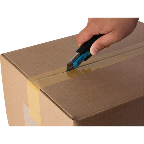 Standard-Duty Retractable Safety Knife, Stainless Steel, Rubber Handle Distribution Élite MP