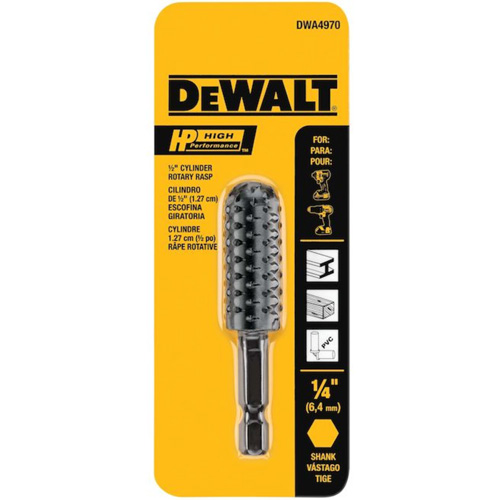 R&acirc;pe rotative cylindrique haute performance 1/2" avec tige hexagonale 1/4" Distribution Élite MP