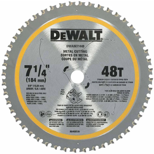 Lame de scie circulaire, 7-1/4", 48 dents, Pour M&eacute;tal Distribution Élite MP