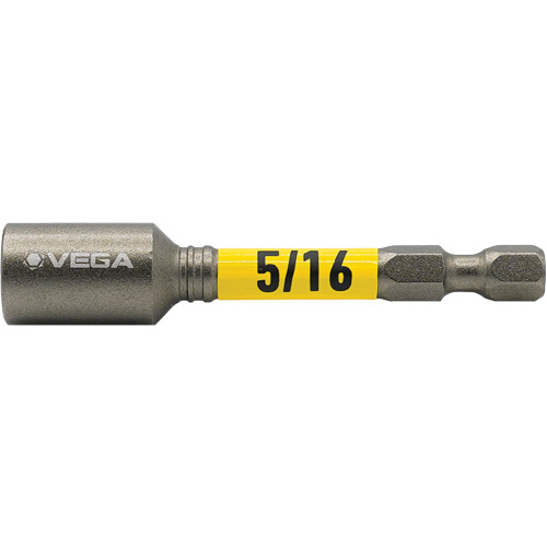 Impactech&reg; Nut Driver, 5/16" Tip, 1/4" Drive, 2-9/16" L, Magnetic Distribution Élite MP