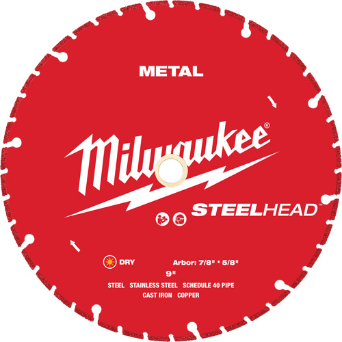 STEELHEAD Cutting Diamond Blade, 9", Metal Use Distribution Élite MP