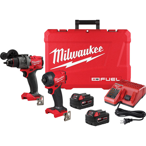 Ensemble &agrave; deux outils perceuse-visseuse &agrave; percussion &agrave; prise 1/2" M18 FUEL et visseuse hydraulique &agrave; prise hexagonale &agrave; prise 1/4" SURGE, Lithium-ion, 18 V Distribution Élite MP