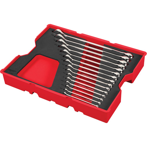 SAE Wrench Set with Tray for PACKOUT Drawers, Combination, 15 Pieces, Imperial Distribution Élite MP