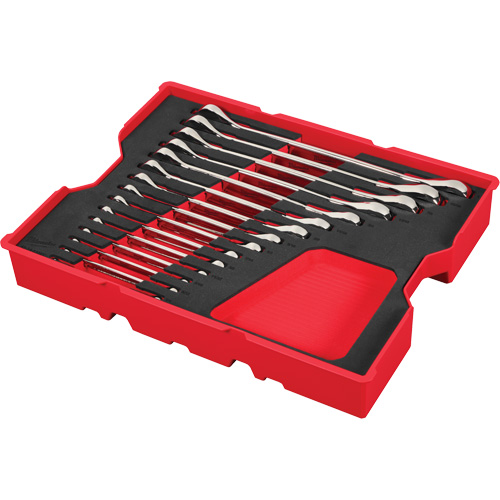 SAE Wrench Set with Tray for PACKOUT Drawers, Ratcheting Combination, 15 Pieces, Imperial Distribution Élite MP