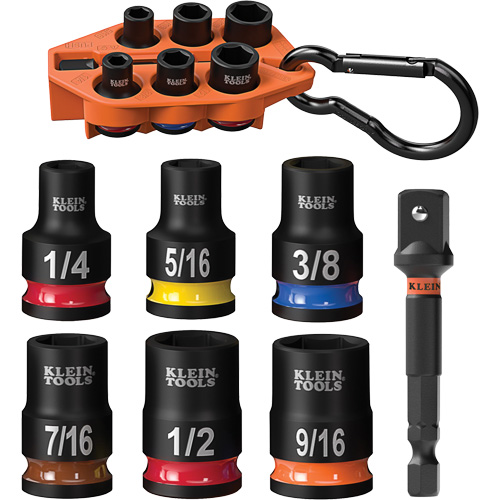 Grab-And-Go Impact Socket Set, SAE, 7 Pcs, Impact, 3/8" Drive Size Distribution Élite MP