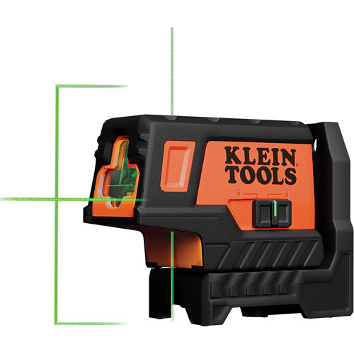 Niveau laser compact &agrave; lignes vertes en croix avec point daplomb Distribution Élite MP