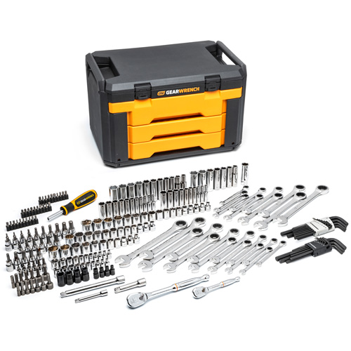 Mechanics Tool Set in 3 Drawer Storage Box Distribution Élite MP