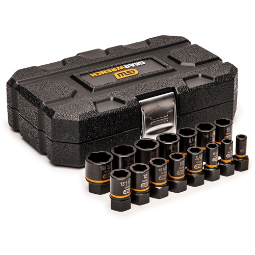 Jeu de douilles d'extraction Bolt Biter, 15 Mcx, Chocs, Prise de 1/4"/3/8" Distribution Élite MP