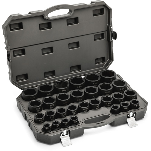 6 Point SAE Socket Set, 29 Pcs, Impact, 3/4" Drive Size Distribution Élite MP