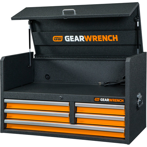Tool Chest, 40-3/5" W, 5 Drawers, Black/Orange Distribution Élite MP