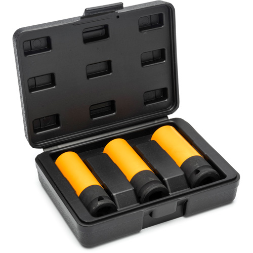 Metric High-Strength Wheel Protector Socket Set, 3 Pcs, Impact, 1/2" Drive Size, Deep Distribution Élite MP