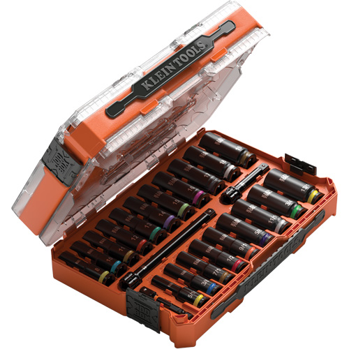 KNECT Drive Socket Set, 23 Pcs, Impact, 3/8" Drive Size, Deep Distribution Élite MP