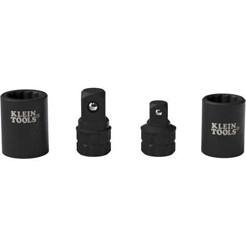 4-Piece KNECT Socket Wrench Adapter Set, Impact, 1/2"/3/8" Drive, 1/2"/3/8" Socket, 0.98" L, Ball Distribution Élite MP